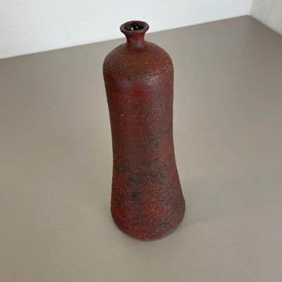 Abstract Red Ceramic Studio Pottery Vase by Gerhard Liebenthron, Germany, 1970s-QZ-1312770