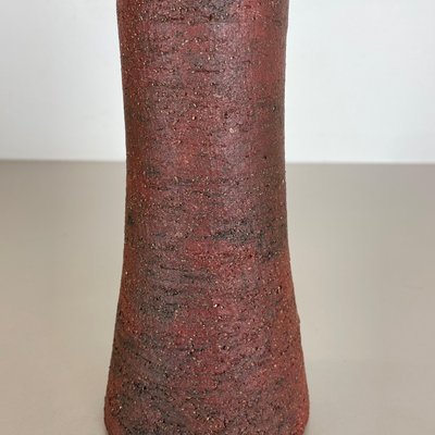 Abstract Red Ceramic Studio Pottery Vase by Gerhard Liebenthron, Germany, 1970s-QZ-1312770