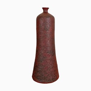 Abstract Red Ceramic Studio Pottery Vase by Gerhard Liebenthron, Germany, 1970s-QZ-1312770