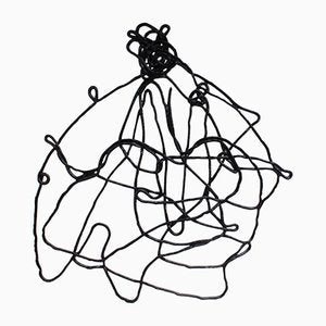 Abstract Sculpture in Plastic & Black Wire-FSD-1299812