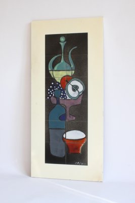 Abstract Still Life Ceramic Tile Tableau from Capra, Italy, 1960s-PLT-1386809