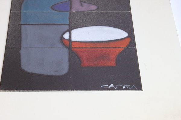 Abstract Still Life Ceramic Tile Tableau from Capra, Italy, 1960s-PLT-1386809