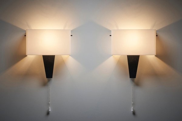 Abstract Wall Sconces in Acrylic and Metal, 1950s-POG-1822377