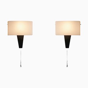 Abstract Wall Sconces in Acrylic and Metal, 1950s-POG-1822377