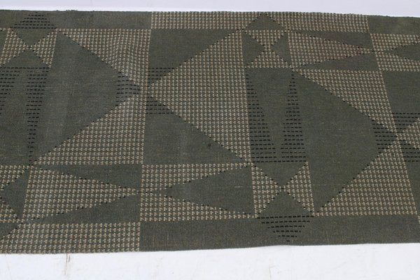 Abstract Wool Hallway Rug, Former Czechoslovakia, 1950s-TZ-2018667