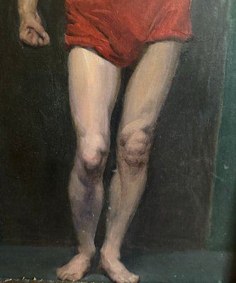 Academy, Man in Red Underwear, 1890s, Oil on Canvas-XMH-2016672