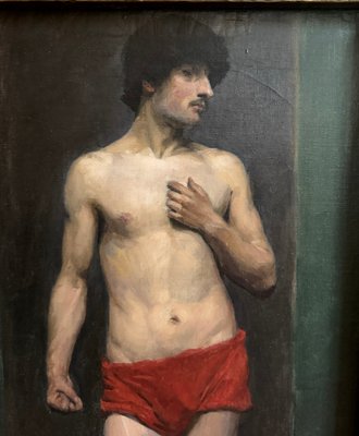 Academy, Man in Red Underwear, 1890s, Oil on Canvas-XMH-2016672