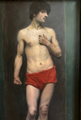 Academy, Man in Red Underwear, 1890s, Oil on Canvas-XMH-2016672