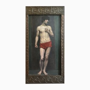 Academy, Man in Red Underwear, 1890s, Oil on Canvas-XMH-2016672