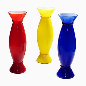 Acco Vases in Murano by Alessandro Mendini for Venini, Set of 3-KJP-1236434