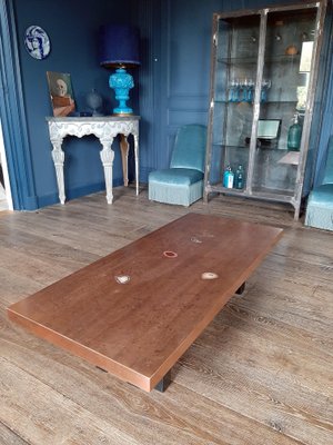 Acid Etched Copper and Agate Coffee Table on a Black Base from Lova Creations, 1980s-TDA-1376433