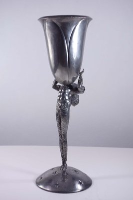 Acrobat Pewter Metal Vase by Piero Figura, 1980s-KGD-2041849