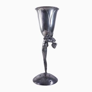 Acrobat Pewter Metal Vase by Piero Figura, 1980s-KGD-2041849