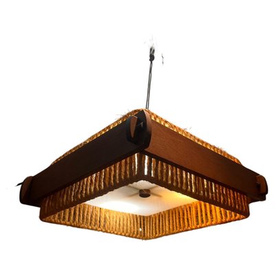 Acryl Wooden Ceiling Light from Temde, 1970s-WBX-1749274