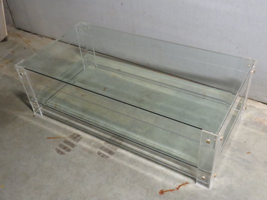 Acrylic and Glass Coffee Table in the Style of Charles Hollis Jones-UKG-1174735