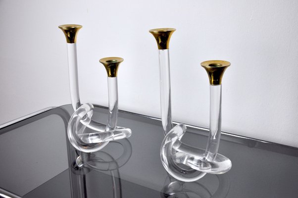 Acrylic Candleholders by Dorothy Thorpe, 1970, Set of 2-EJE-1170524