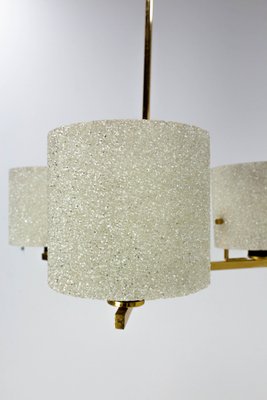 Acrylic Glass and Brass Pendant Lamp or Chandelier from Arlus, France, 1950s-RIU-1142284