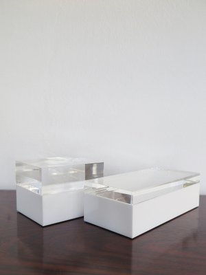 Acrylic Glass Boxes by Alessandro Albrizzi, 1990s, Set of 2-CC-1533088