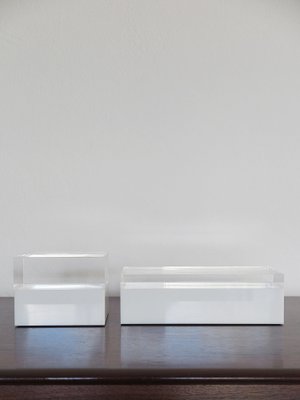 Acrylic Glass Boxes by Alessandro Albrizzi, 1990s, Set of 2-CC-1533088