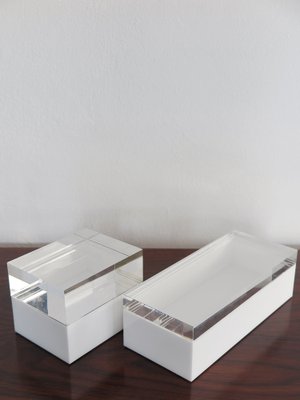 Acrylic Glass Boxes by Alessandro Albrizzi, 1990s, Set of 2-CC-1533088