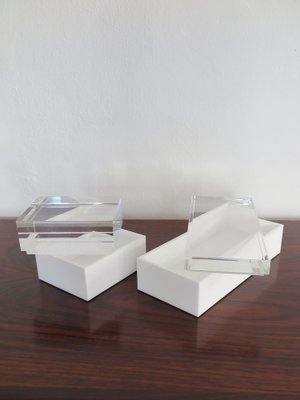 Acrylic Glass Boxes by Alessandro Albrizzi, 1990s, Set of 2-CC-1533088