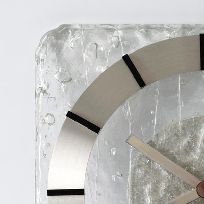 Acrylic Glass & Brushed Aluminium Wall Clock from Kienzle, 1970s-IXK-1185284