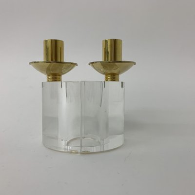 Acrylic Glass Candleholders, 1970s, Set of 2-BGP-1338636