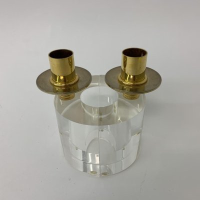 Acrylic Glass Candleholders, 1970s, Set of 2-BGP-1338636