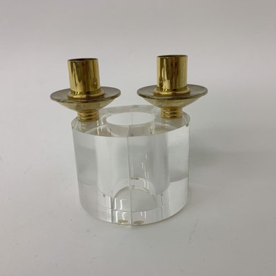 Acrylic Glass Candleholders, 1970s, Set of 2-BGP-1338636