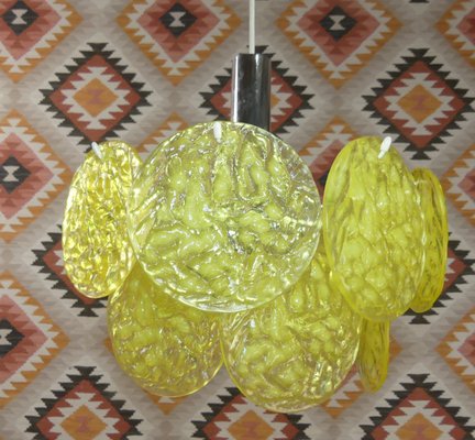 Acrylic Glass Hanging Ceiling Lamp, 1970s-AFE-1348136