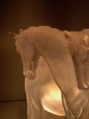 Acrylic Glass Horses Lamp in the the style of Lalique-BA-1365380