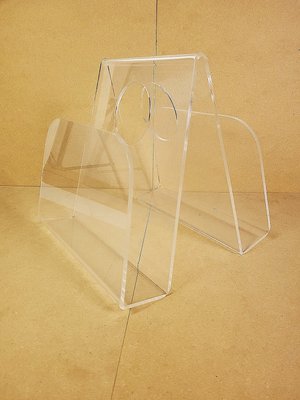 Acrylic Glass Magazine Rack, 1970s-NXX-2034684