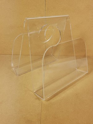 Acrylic Glass Magazine Rack, 1970s-NXX-2034684