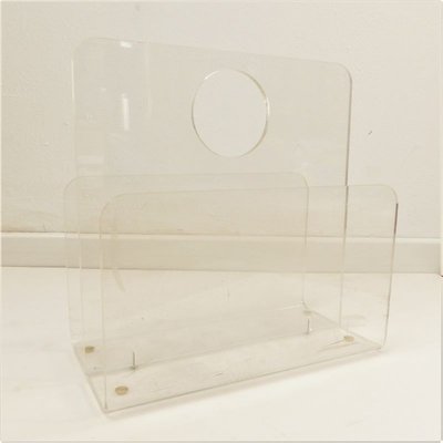 Acrylic Glass Magazine Rack, 1970s-WK-842624