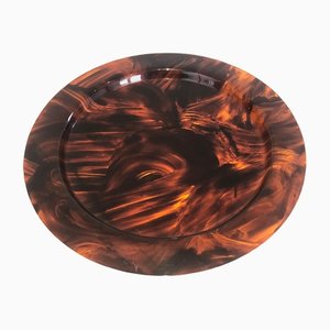 Acrylic Glass Round Glass Tortoise Tray-BA-1365859