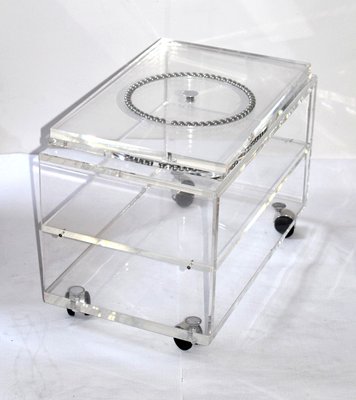 Acrylic Glass Side Table in the Style of Charles Hollis, 1970s-VA-767177