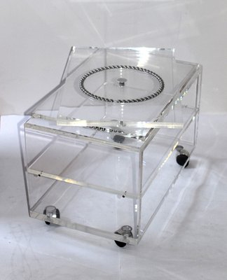 Acrylic Glass Side Table in the Style of Charles Hollis, 1970s-VA-767177