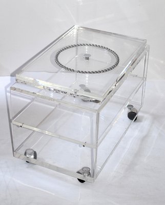 Acrylic Glass Side Table in the Style of Charles Hollis, 1970s-VA-767177