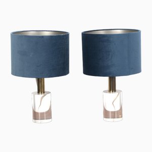 Acrylic Glass Table Lamps, Set of 2-OKG-1723596