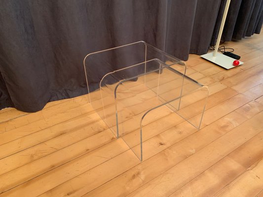 Acrylic Glass Tables, France, 1970s, Set of 2-VQM-1436263