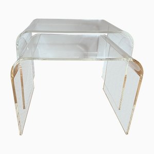 Acrylic Glass Tables, France, 1970s, Set of 2-VQM-1436263