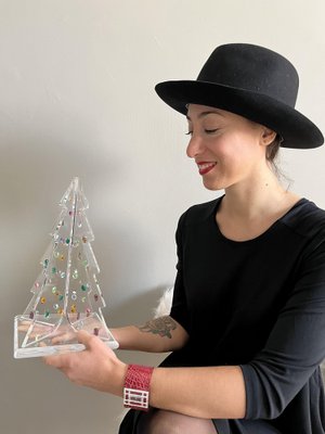 Acrylic Glass Tree with Swarovski Crystals, 1992-OLY-1781455