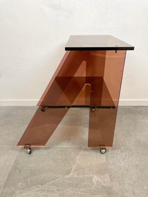 Acrylic Side Table Cart by Michel Dumas for Roche Bobois, France, 1970s-LYQ-1171488