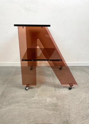 Acrylic Side Table Cart by Michel Dumas for Roche Bobois, France, 1970s-LYQ-1171488