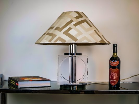 Acrylic Table Lamp by Felice Antonio Botta, Italy, 1970s-LYQ-1171648