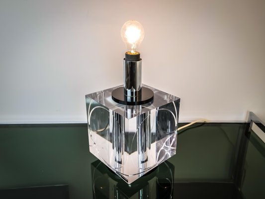 Acrylic Table Lamp by Felice Antonio Botta, Italy, 1970s-LYQ-1171648