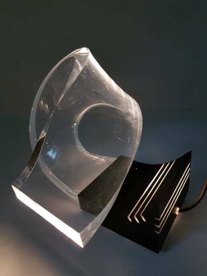 Acrylic Vortex Table Lamp by Gaetano Missaglia, 1970s-FIP-1171866