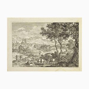 Adam Perelle, Landscape, Etching, 18th Century-ZCI-2029321