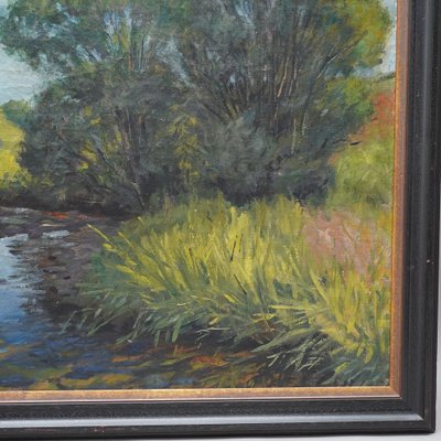 Adelbert Wimmenauer, Impressionist Landscape, 1890s, Oil on Canvas, Framed-RST-1369592