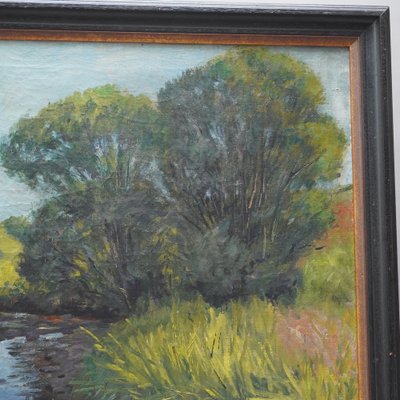 Adelbert Wimmenauer, Impressionist Landscape, 1890s, Oil on Canvas, Framed-RST-1369592